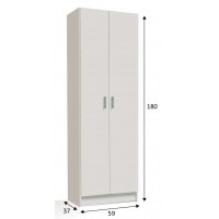 Vicco armario Ingo blanco - 2 puertas armario multiusos universal armario  de