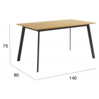 Mesa rectangular Pérsico 140