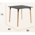 Mesa cuadrada Caribe