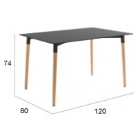 Mesa rectangular Caribe 120