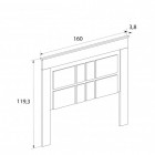 Cabecero 160 Chellén Cambria-Blanco