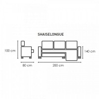 Chaiselongue reversible Conde