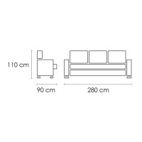 Sofá 3 plazas Hendricks 280cm