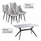Conjunto mesa + 4 sillas Calista