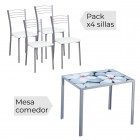Mesa fija Flores + 4 sillas mod.20