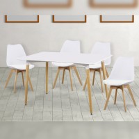 Conjunto mesa Dinamarca 100 + 4 sillas Fina