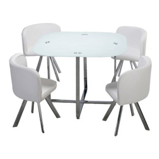 conjunto de mesa + 4 sillas modelo teca