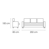 Sofá Rubén 3 asientos 3 plazas express N17