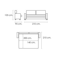 Sofá cama Italiano Poo