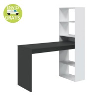 Mesa + estantería Gio Plus blanco - gris