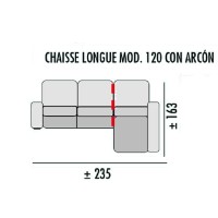 Chaiselongue Alabama 235cm