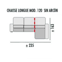 Chaiselongue Miami 235cm