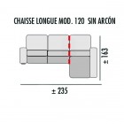 Chaiselongue Miami 235cm