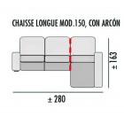Chaiselongue Ohio 280cm EXPRESS