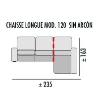 Chaiselongue Texas 235cm.