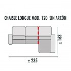 Chaiselongue Texas 235cm.