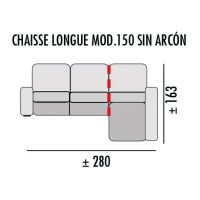 Chaiselongue Texas 280cm.