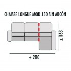 Chaiselongue Texas 280cm.