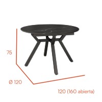 Mesa redonda extensible Ross 120