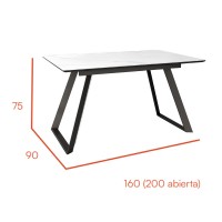 Mesa extensible Sena 160x90cm