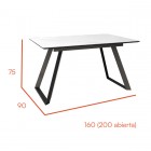 Mesa extensible Sena 160x90cm