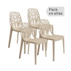 Juego de 4 sillas Praga