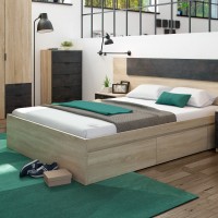 Cama Bed 4 cajones roble canadian