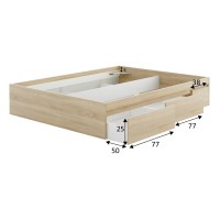 Cama Bed 4 cajones roble canadian