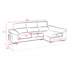 Chaiselongue Franca Express tapizado Magnol piedra