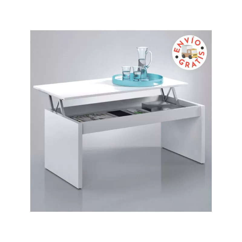 Mesa de centro elevable modelo Attuale de color blanco brillo Mesa de centro elevable modelo Attuale de color blanco brillo