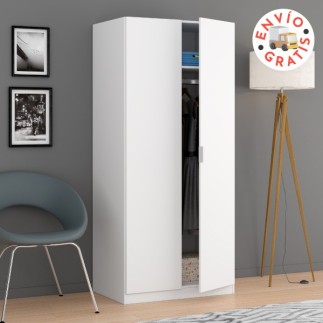 Armario Low Cost 2p largas blanco