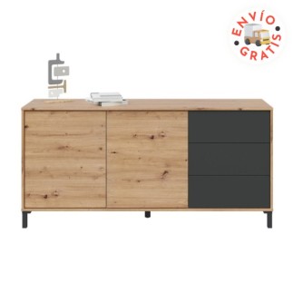 Aparador Urban Plus de 2 puertas con 3 cajones