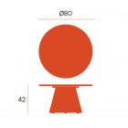 Mesa auxiliar Namib 80x42