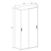 Armario 2 puertas correderas aura