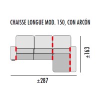 Chaiselongue Nevada 287cm