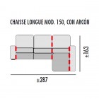 Chaiselongue Nevada 287cm