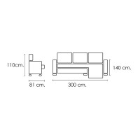 Chaiselongue Franca express Edi antracita
