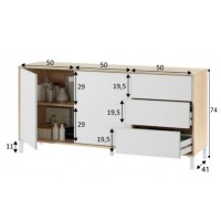 Salón Urban Plus roble-blanco
