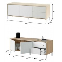Salón Urban Plus roble-blanco