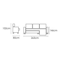 Chaiselongue Stryke beig express