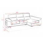 Chaiselongue Franca Express tapizado Magnol Cemento