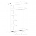 Armario 2 puertas correderas con espejo Inova 150 cm